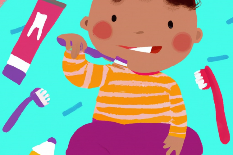 Toddler Tooth Brushing Art